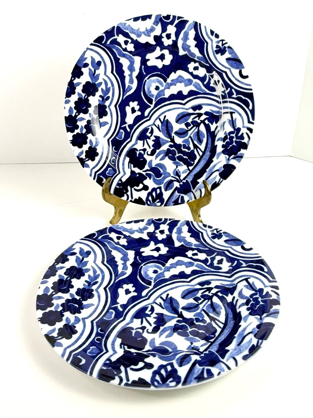Set Of 2 Pottery Barn Something Blue 9" Salad / Dessert Plates Mint